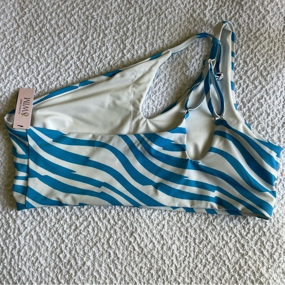 NWT Set Victoria’s Secret Geo Zebra Print Bikini Set Blue Size Large & XL - Picture 11 of 16